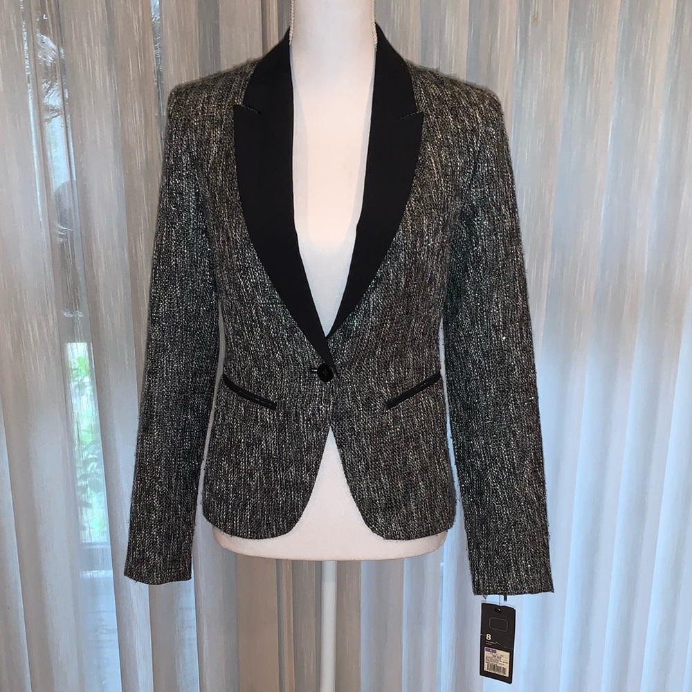 BNWT Mossimo tweed tuxedo blazer sz 8